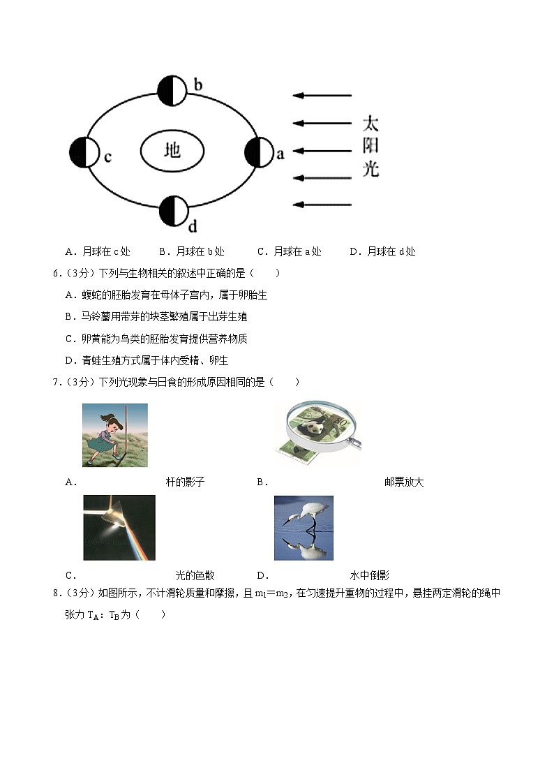 2024年浙江省台州市玉环市中考科学模拟试卷（一）第2页