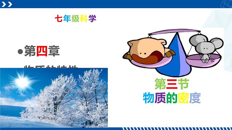 浙教版七年级科学上册同步精品课堂 4.3物质的密度（课件）01