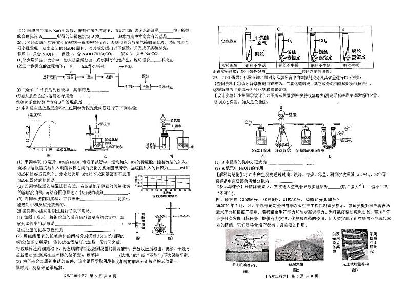 浙江省台州市玉环市实验初级中学2024-2025学年九年级上学期第一次月考科学试题03