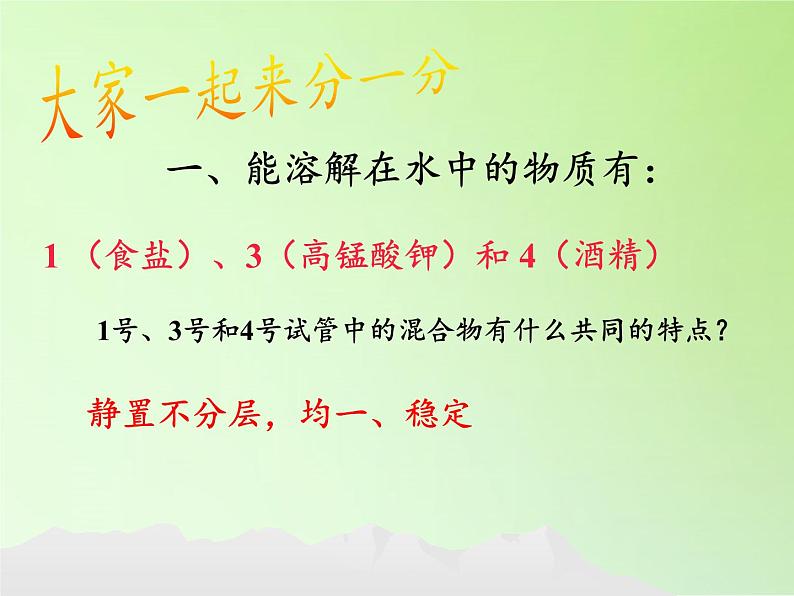 浙教版科学八年级上册1.4物质在水中的分散状况课件第4页