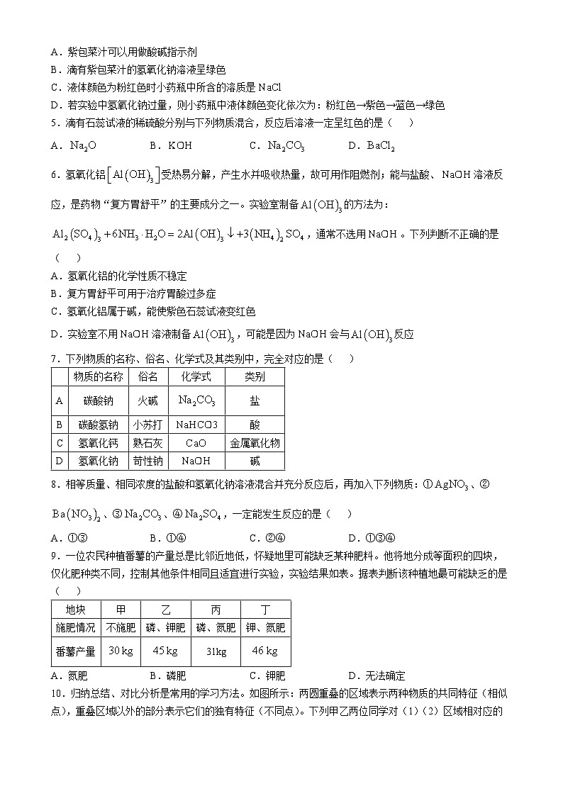浙江省温州市龙湾私立学校联考2024-2025学年九年级上学期10月独立作业科学试题(无答案)第2页