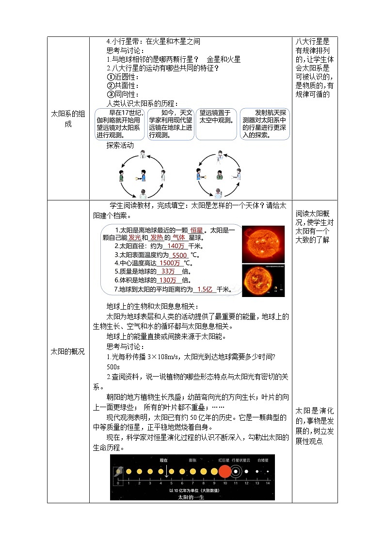 浙教版2024七年级上册科学第3章   第2节  太阳系的组成与结构（第1课时）  教学设计02