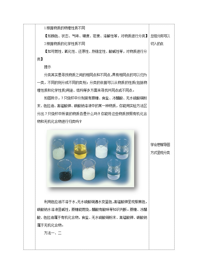2.4 物质的分类（教学设计）- 2024-2025学年度九年级科学上册同步高效课堂（浙教版）第3页