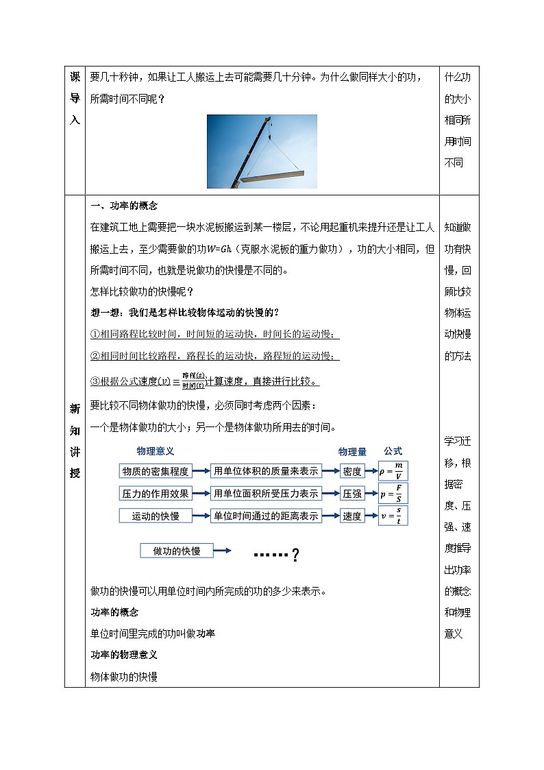 3.3 能量转化的量度（第2课时）（教学设计）-2024-2025学年度九年级科学上册同步高效课堂（浙教版）02