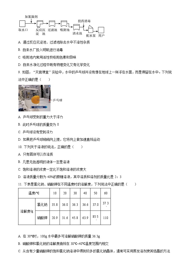 浙江省温州市鹿城区联考2024-2025学年八年级上学期期中科学试题（原卷版）-A4第3页