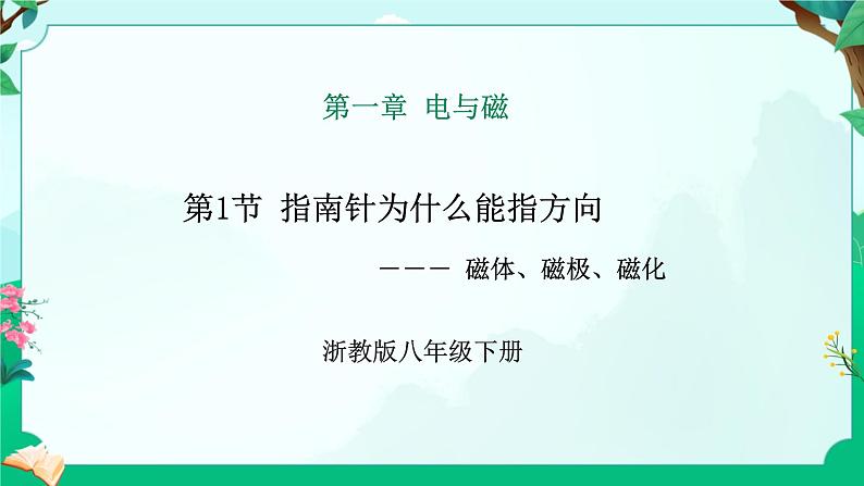 浙教版八下科学 1.1指南针为什么能指方向 课件第1页