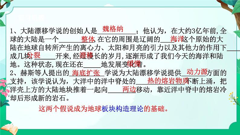 浙教版七上科学 4.4 地球板块的缓慢运动 课件第3页