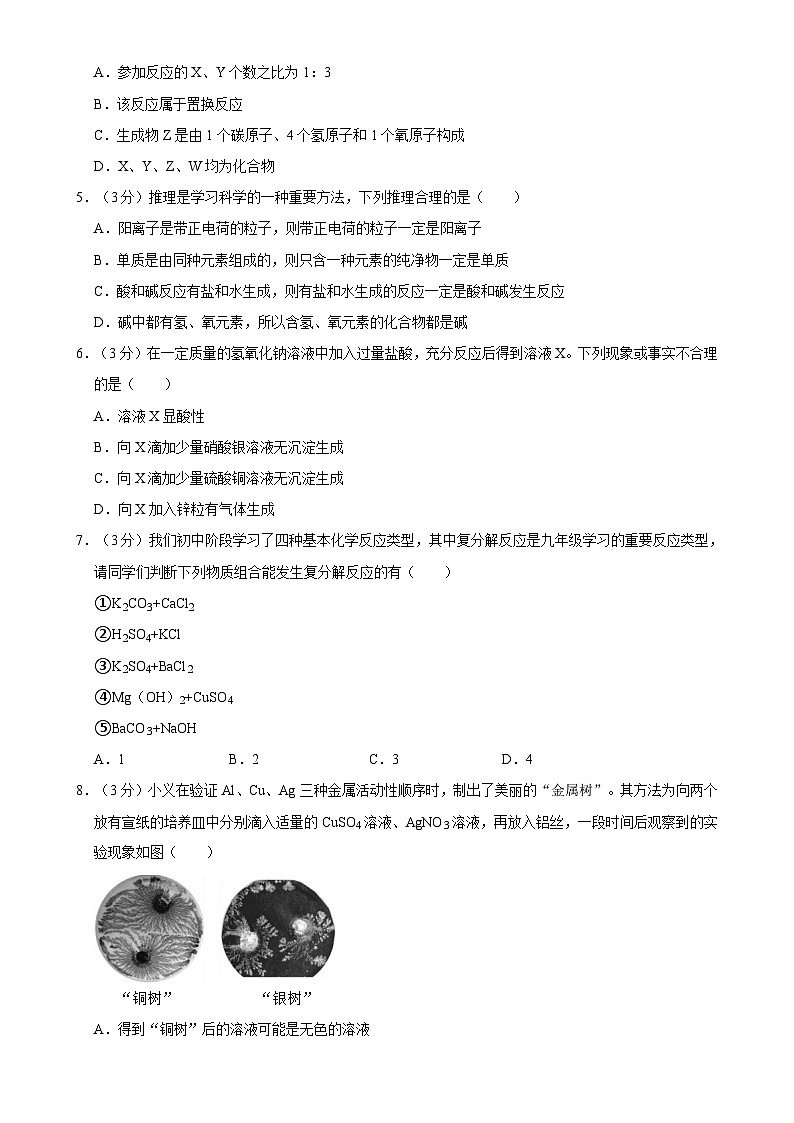 浙江省杭州市十三中教育集团2023-2024学年九年级上学期10月月考科学试卷-A4第2页