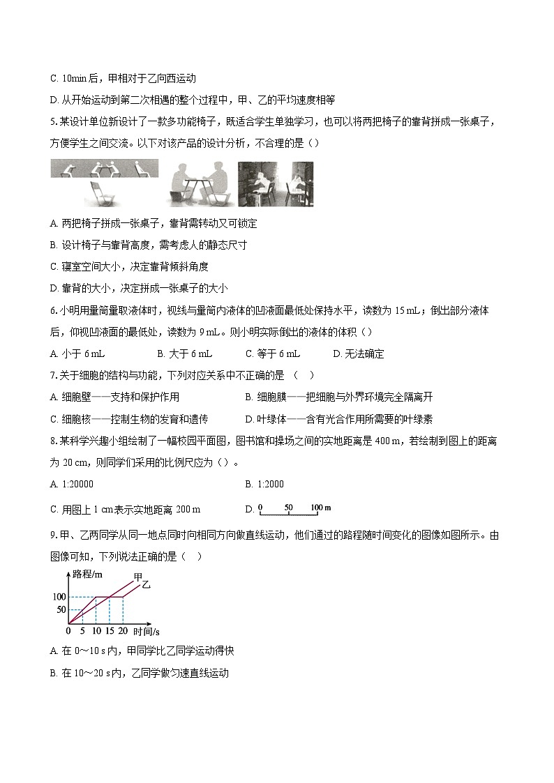 2024-2025学年第一学期七年级科学期末模拟卷（考试版A4）第2页