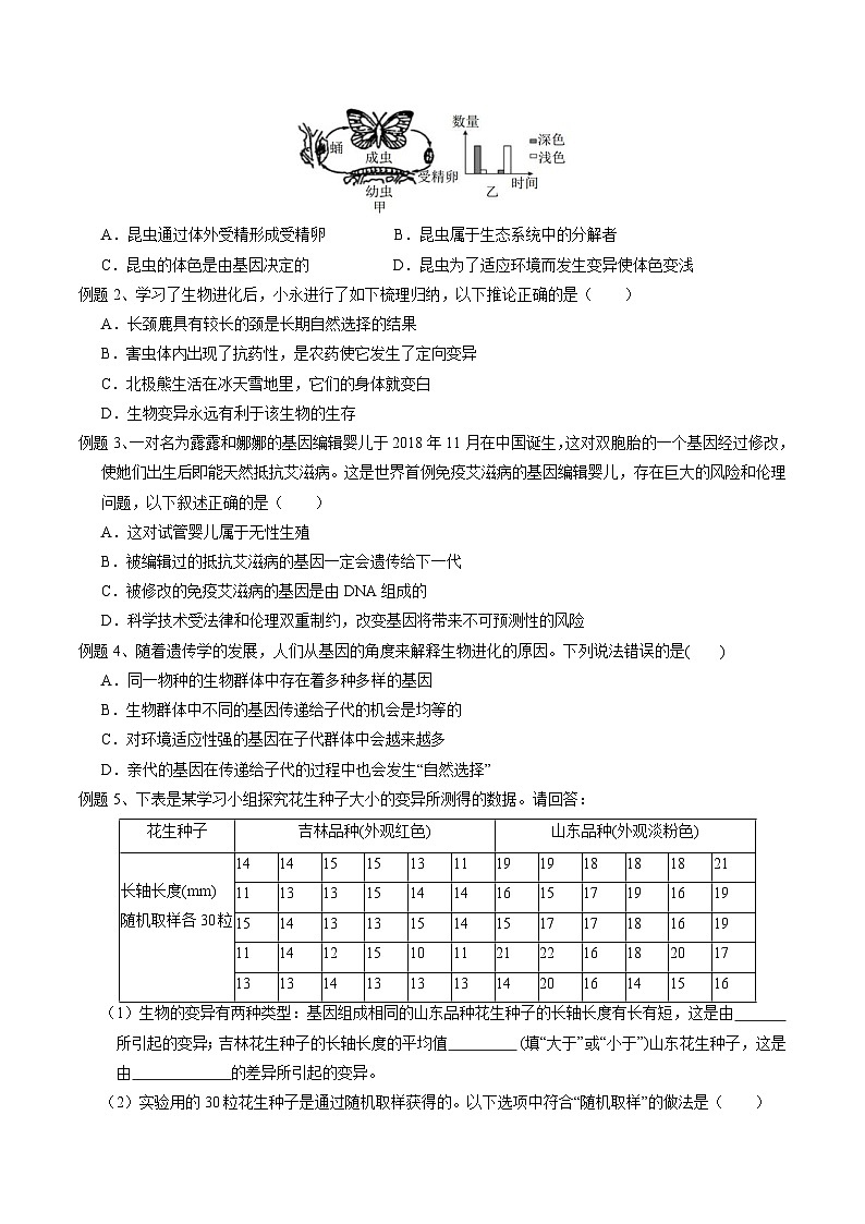 浙教版科学九下 1.5《遗传和进化》第1课时 学案第2页