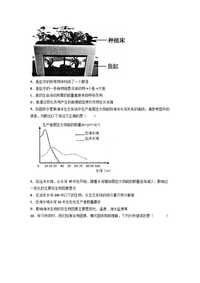 浙教版初中科学九下第2章生物与环境单元练习B卷（原卷版）第3页