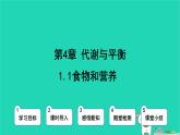 九年級科學(xué)上冊第4章代謝與平衡第1節(jié)食物與營養(yǎng)第1課時食物和營養(yǎng)課件浙教版
