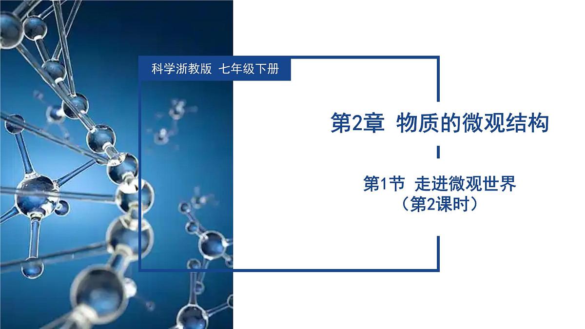 2.1 走进微观世界（第2课时）七年级科学下册同步备课系列（浙教版）课件第1页