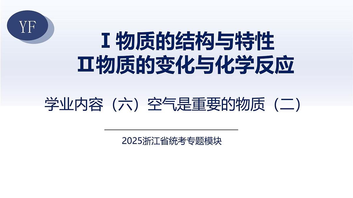 6.空气是重要的物质（二）（知识精讲）-2025年中考科学浙江省统考专题模块复习 课件第1页