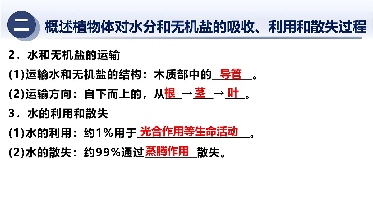 6.植物的新陈代谢及平衡-2025年中考科学浙江省统考专题模块复习课件第7页