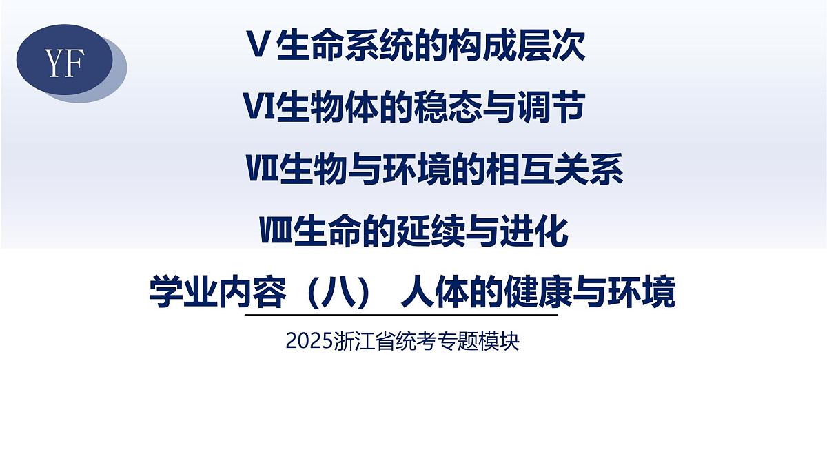 8.人体的健康与环境-2025年中考科学浙江省统考专题模块复习课件第1页