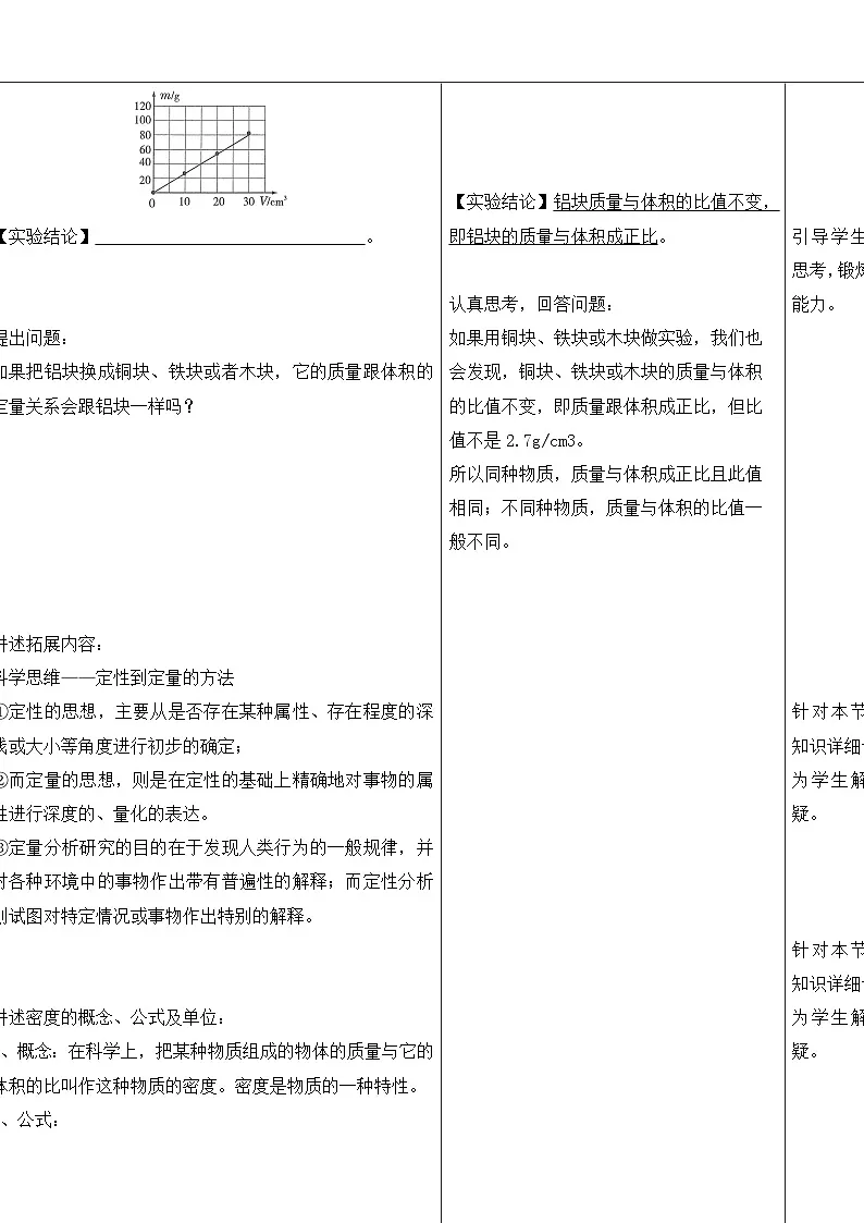 七下新浙教版（2024）初中科学 第3章物质的特性3.1《质量与密度》第3课时 教案第3页