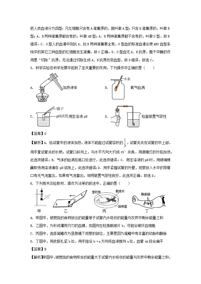 浙江省杭州市拱墅区校级2025-2026学年九年级上学期开学考科学试卷（解析版）第3页