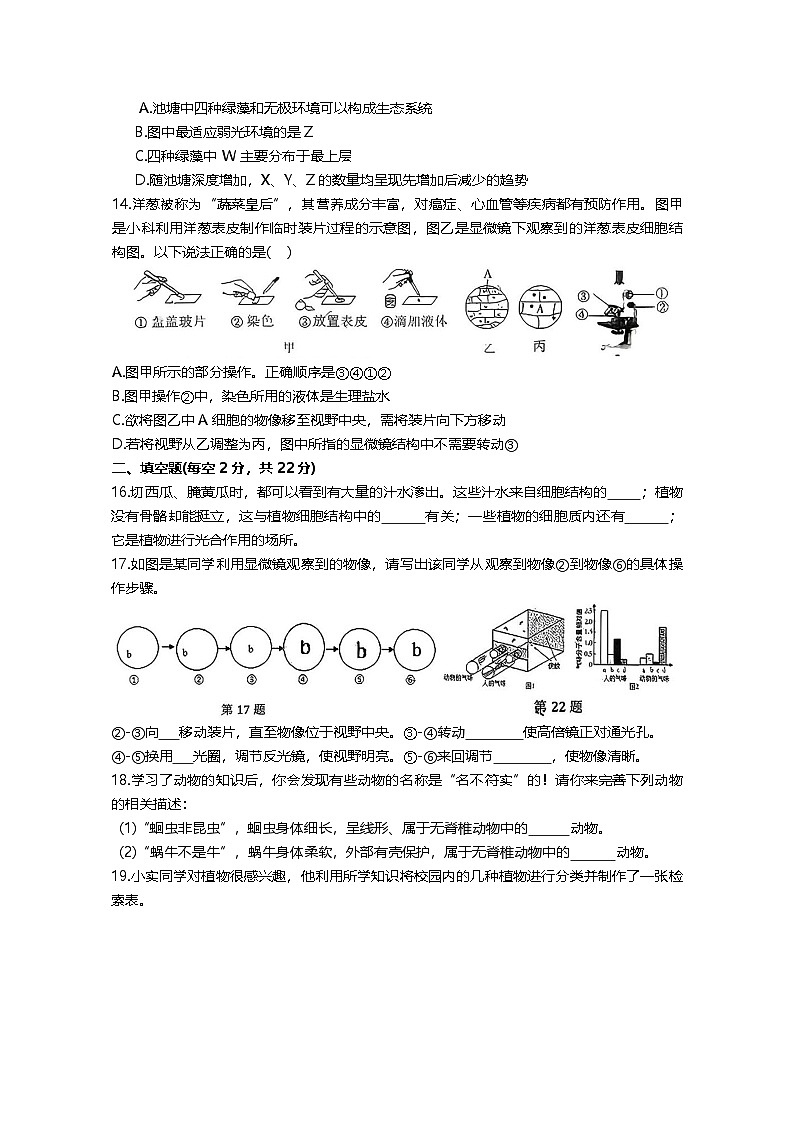 浙江省绍兴市越城区绍兴市第一初级中学2025-2026学年七年级上学期10月月考科学试题（月考）第3页