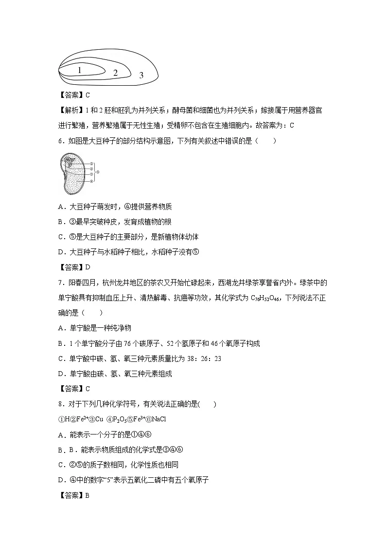 浙教版2024-2025学年七年级下学期期中（1-2单元）培优卷科学试卷（解析版）第3页