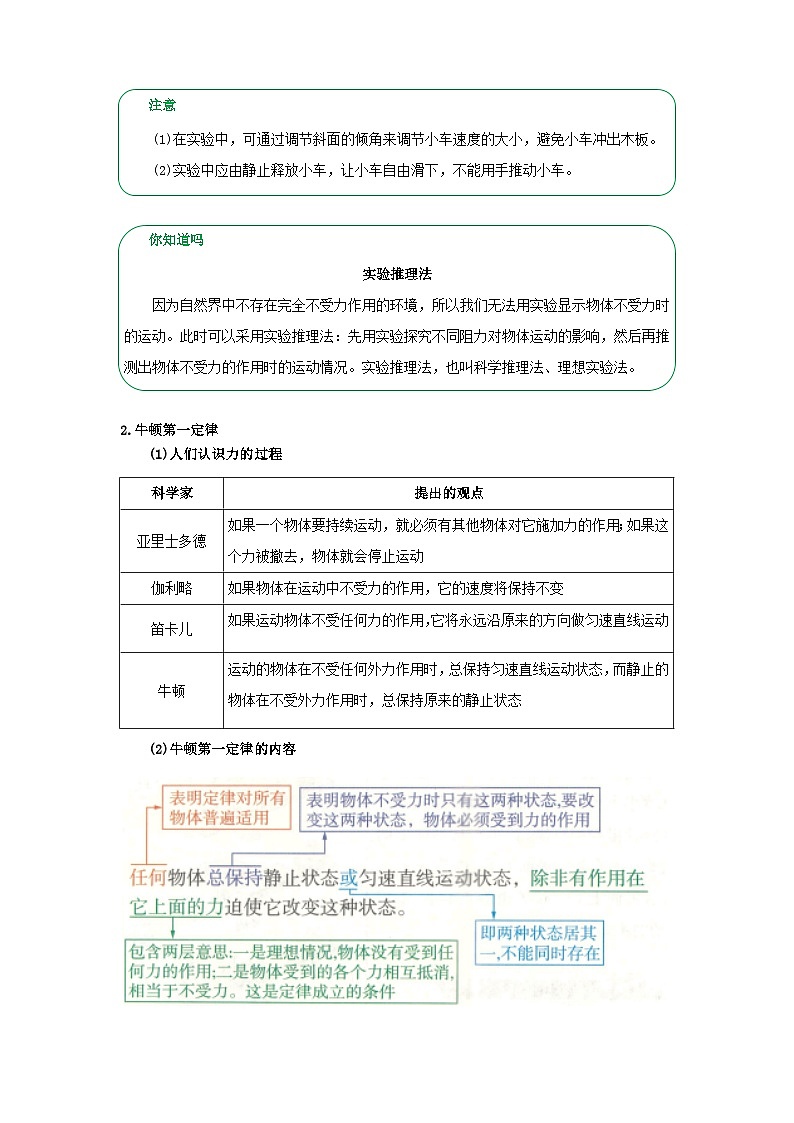 专题07运动与相互作用（word）2025-2026学年八上科学浙教版2024复习学案知识点+习题（解析版）第2页