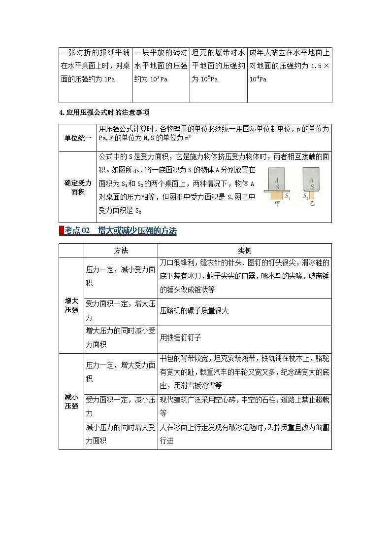 专题08压强（word）2025-2026学年八上科学浙教版2024复习学案知识点+习题（原卷版）第3页