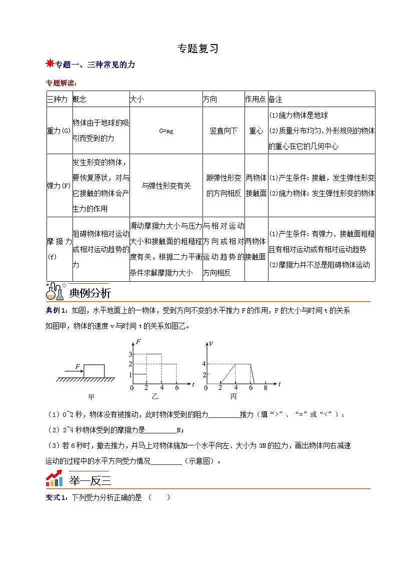八上第二章 专题复习 举一反三（原卷版）第1页