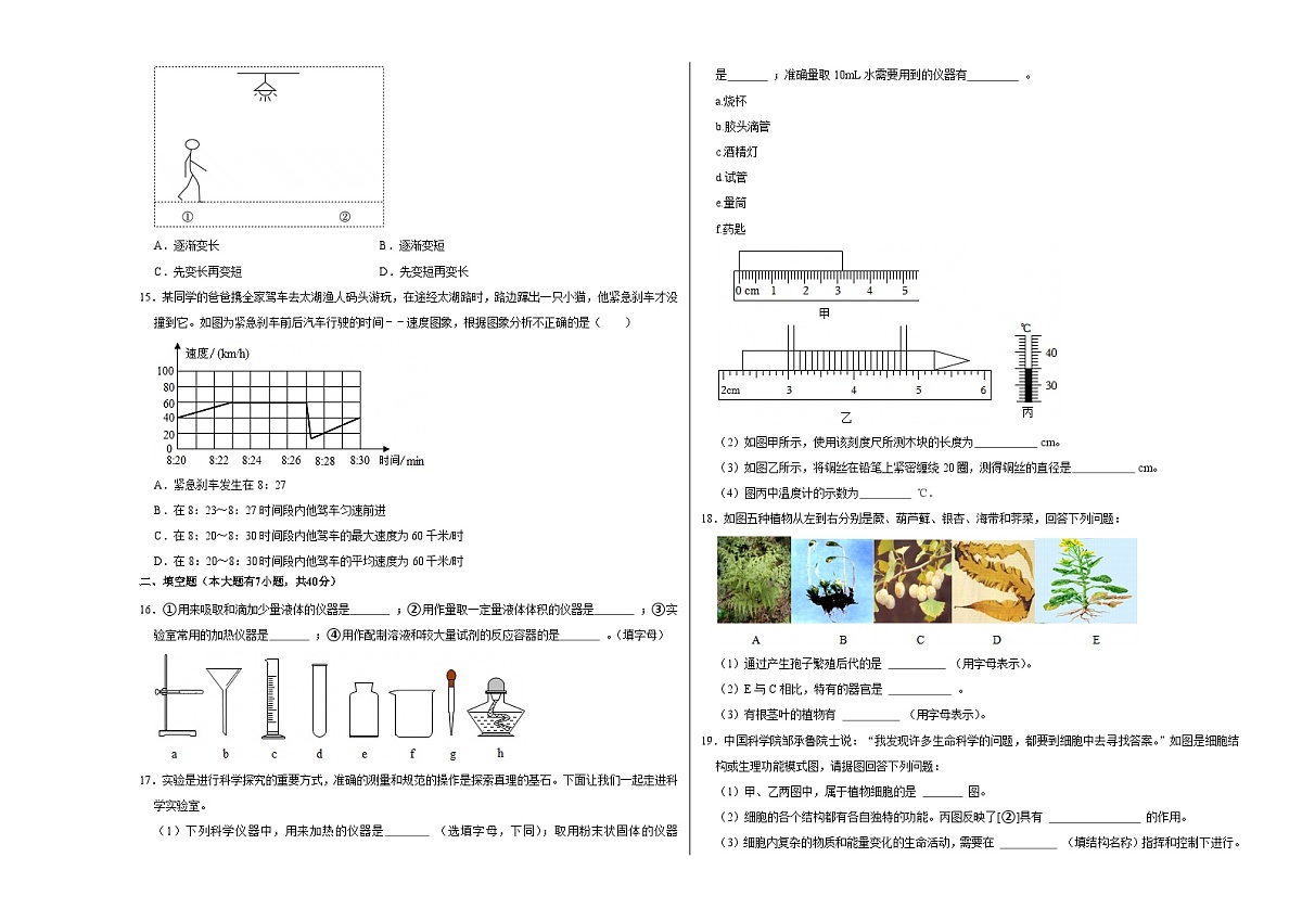 八上科学上学期期末模拟卷(三)（浙教版2024）（考试版A3）第3页
