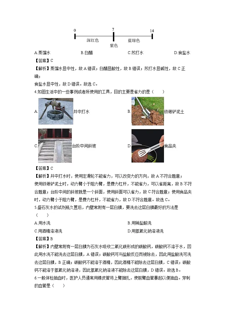 浙江省金华市东阳市2024-2025学年九年级上学期期末考试科学试卷（解析版）第2页