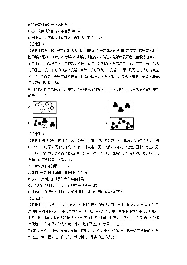 2024-2025学年浙江省宁波市余姚市七年级下学期6月期末科学试卷（解析版）第3页