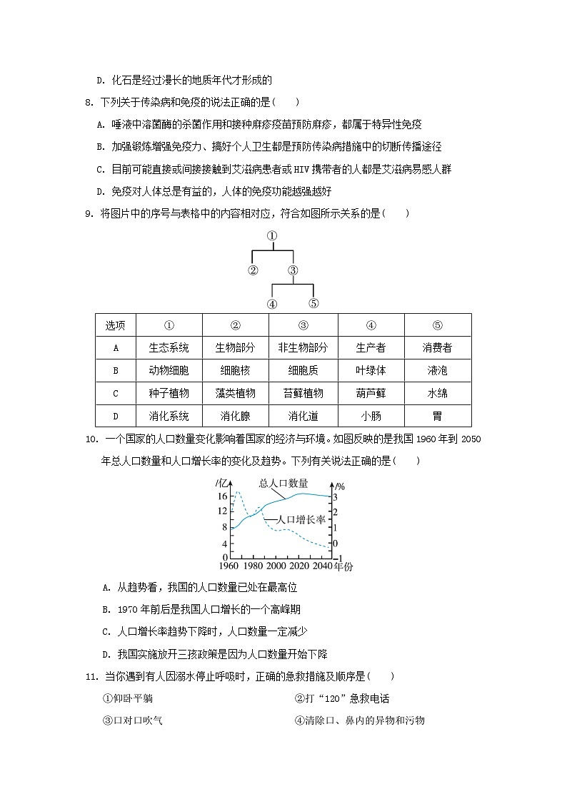 2024九年级科学下学期期末综合素质评价试卷及答案（浙教版）第3页
