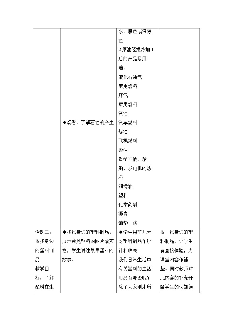 牛津上海版科学七年级下册 13.3.2 塑料 教学设计02