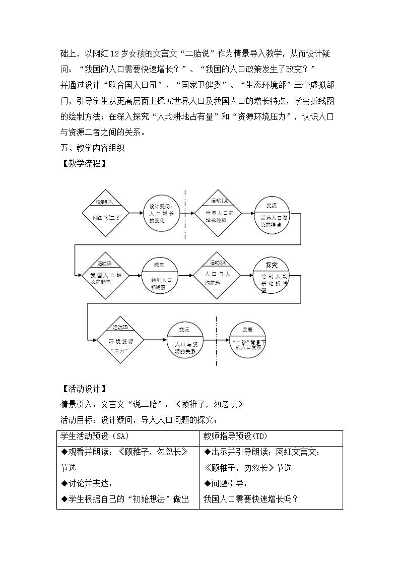 牛津上海版科学七年级下册 15.1 人口的增长及其所产生的问题 教学设计02