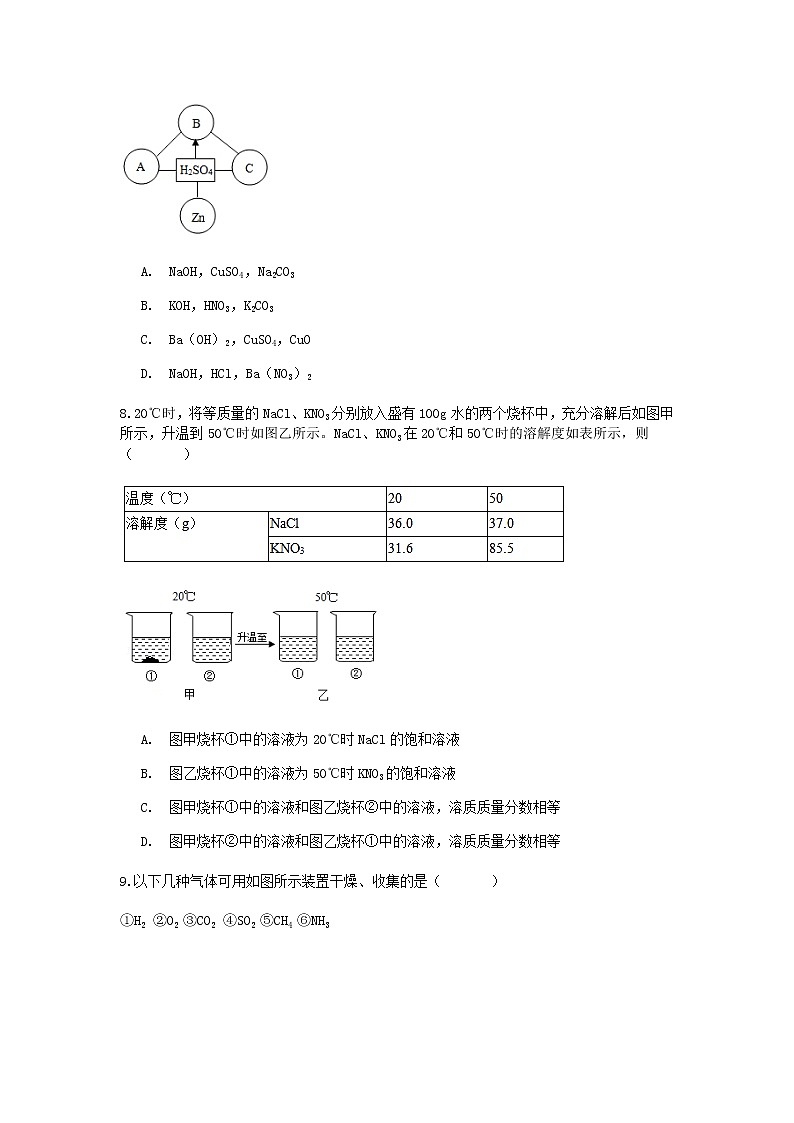 试卷 2020-2021学年浙教版科学中考第一轮复习分类题型训练（三十八）：化学选择（8）第3页