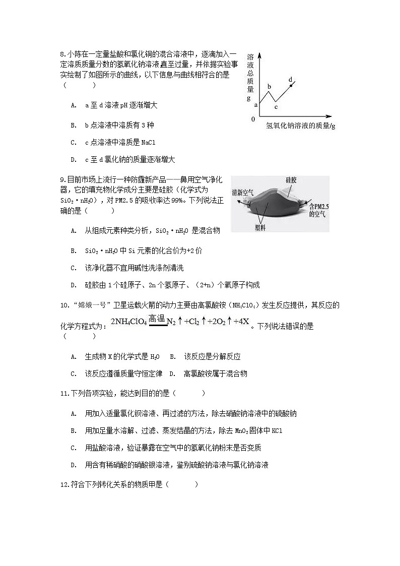 试卷 2020-2021学年浙教版科学中考第一轮复习分类题型训练（三十二）：化学选择（2）第3页