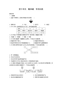 试卷 2021年中考化学专题复习  第十单元　酸和碱  专项训练