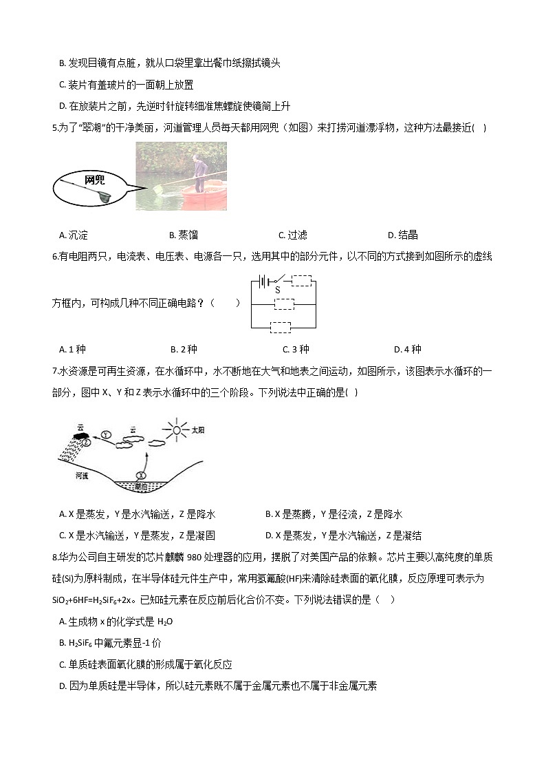 2021年中考科学考前信息必刷卷1（浙江省温州市专用） (含解析)02
