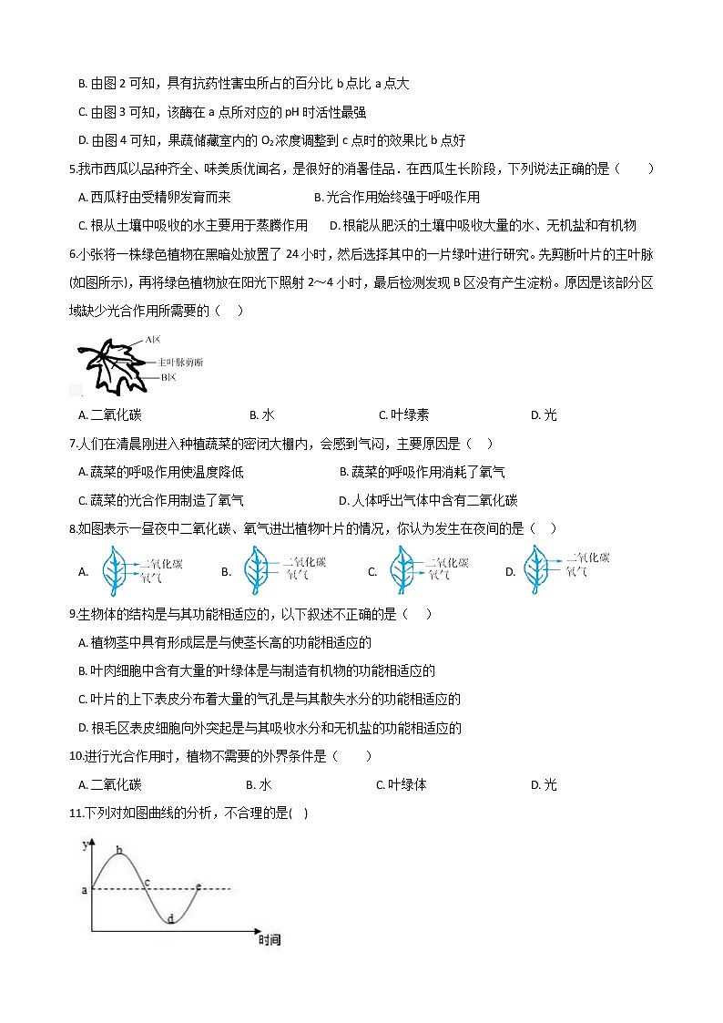 2021年初中科学二轮复习专题04：绿色植物的光合作用和呼吸作用 (含解析)第2页