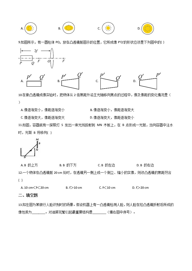 2021年初中科学二轮复习专题13：光的折射 凸透镜成像 (含解析)第3页