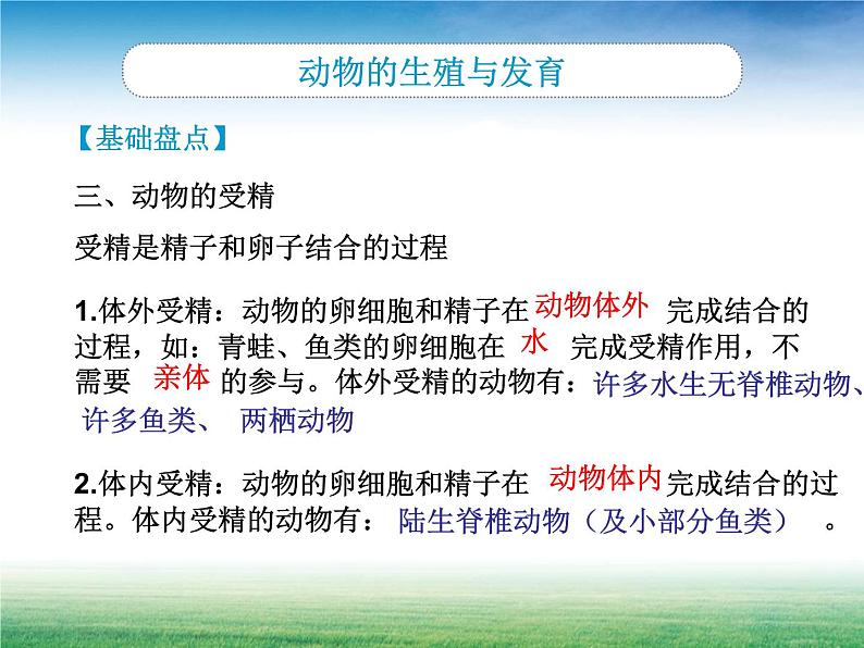 2020—2021学年华东师大版七年级科学下册 第六章 动物和人的生殖与发育复习第5页