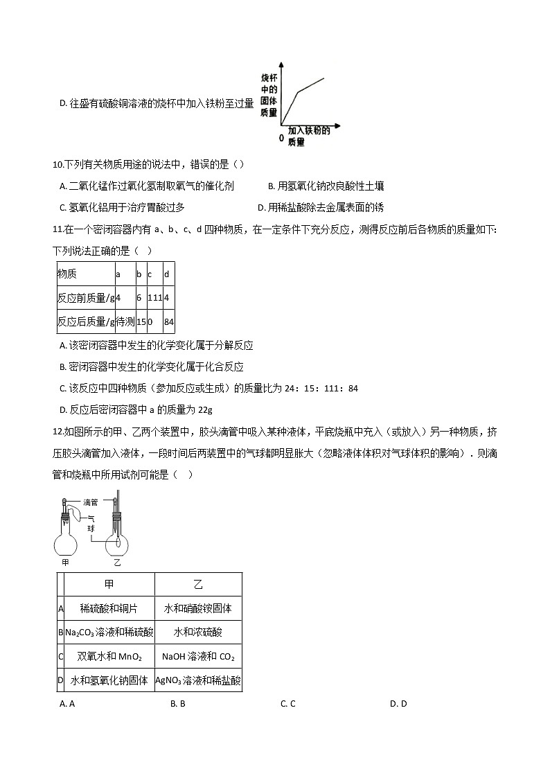 2021年中考科学（化学）考点一遍过：考点11-盐和化肥(含解析) 试卷03