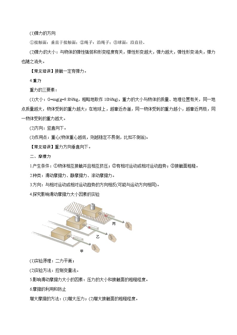 【精品讲义】浙教版 科学 7年级下册 第03章 运动和力（经典讲练1）力的基础、摩擦力、力与运动的关系（教师版+学生版）02