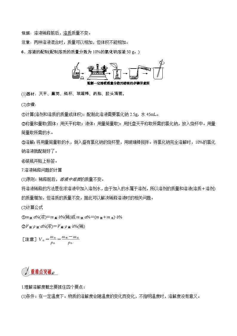 【精品讲义】浙教版 科学 8年级上册 1.5  物质的溶解（2）（教师解析版+学生版）03