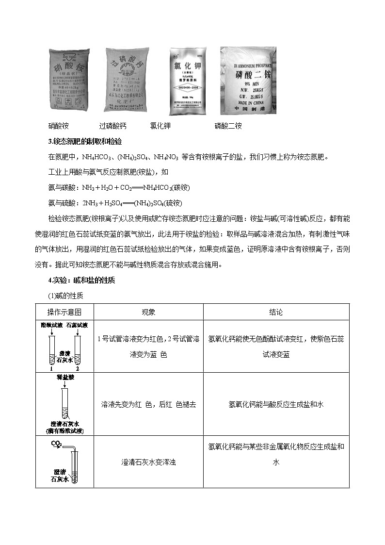 【精品讲义】浙教版 科学 9年级上册 1.6.2 盐与化肥、碱和盐的性质探究实验03
