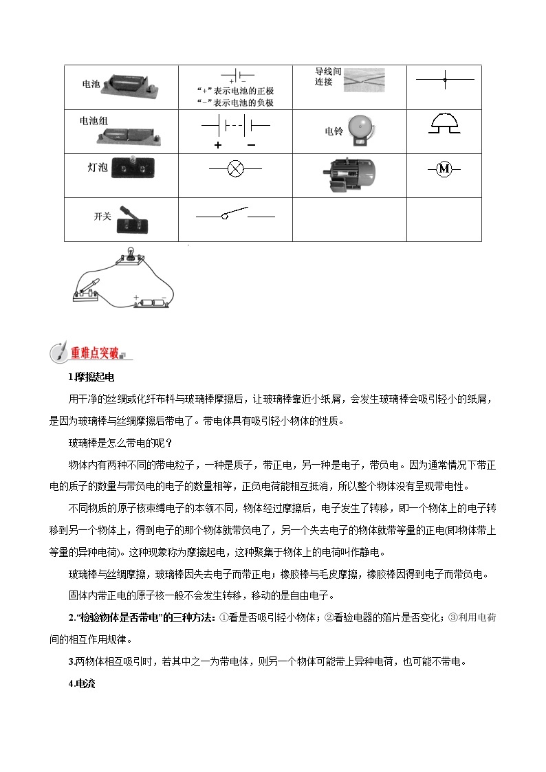 【精品讲义】浙教版 科学 8年级上册 4.1.1 电荷与电流-电荷与电路（教师解析版+学生版）03