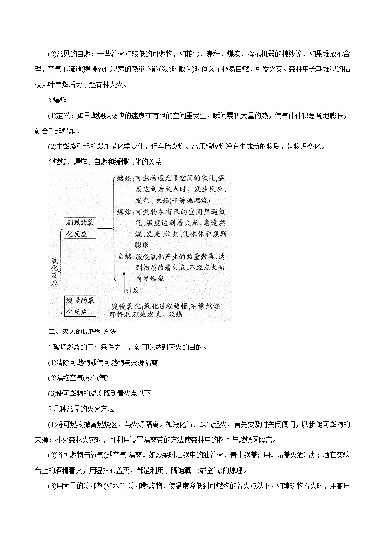 【精品讲义】浙教版 科学  8年级下册   3.2 氧化与燃烧（教师解析版+学生版）03