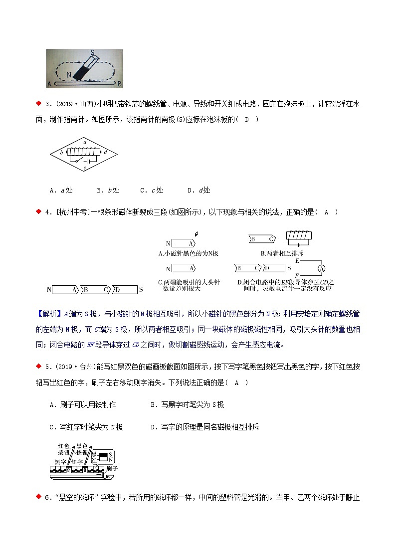 电与磁（6个考点）-2021年中考科学（浙教版）重难点、易错点复习练习（教育机构专用）03