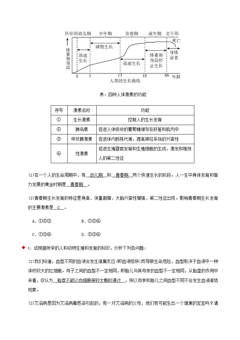 动物、细菌、流感病毒等微生物的有性生殖与无性生殖（4个考点）-2021年中考科学（浙教版）重难点、易错点复习练习（教育机构专用）03