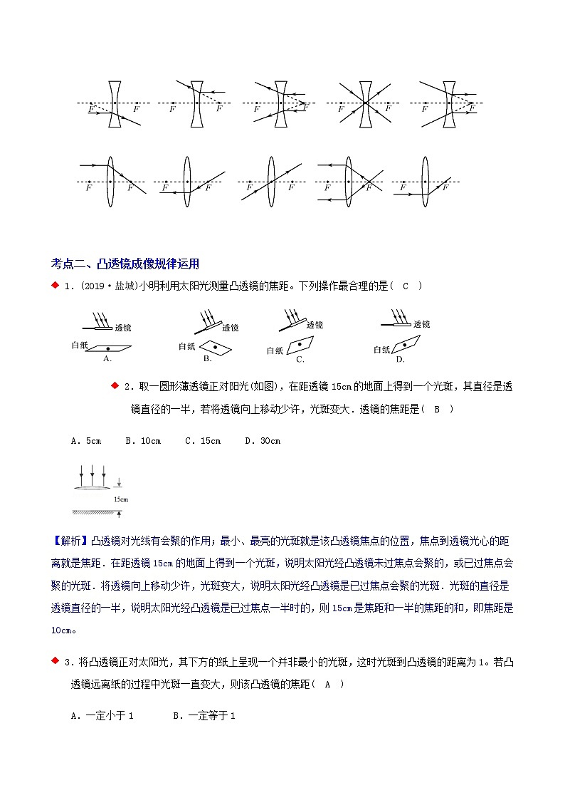 凸透镜成像与应用（5个考点）-2021年中考科学（浙教版）重难点、易错点培优练习（教育机构专用）03