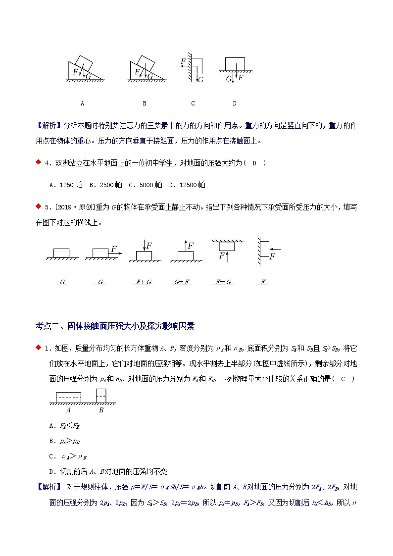 压力与压强（7个考点）-2021年中考科学（浙教版）重难点、易错点复习练习（教育机构专用）03